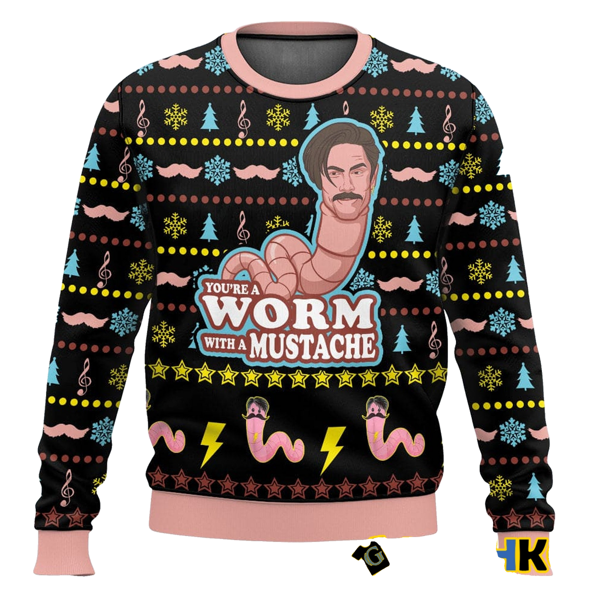Vanderpump Rules Worm With A Mustache Funny James Kennedy Ugly Sweater - Moonbestprint