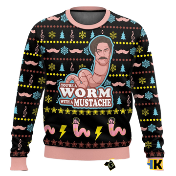 Vanderpump Rules Worm With A Mustache Funny James Kennedy Ugly Sweater - Moonbestprint