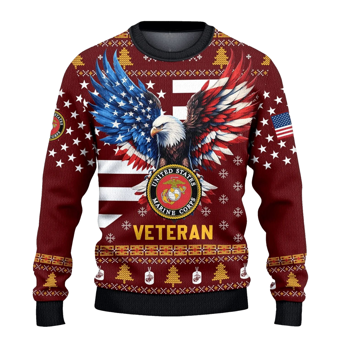 USMC Veteran Ugly Sweater 2026 Christmas - Moonbestprint