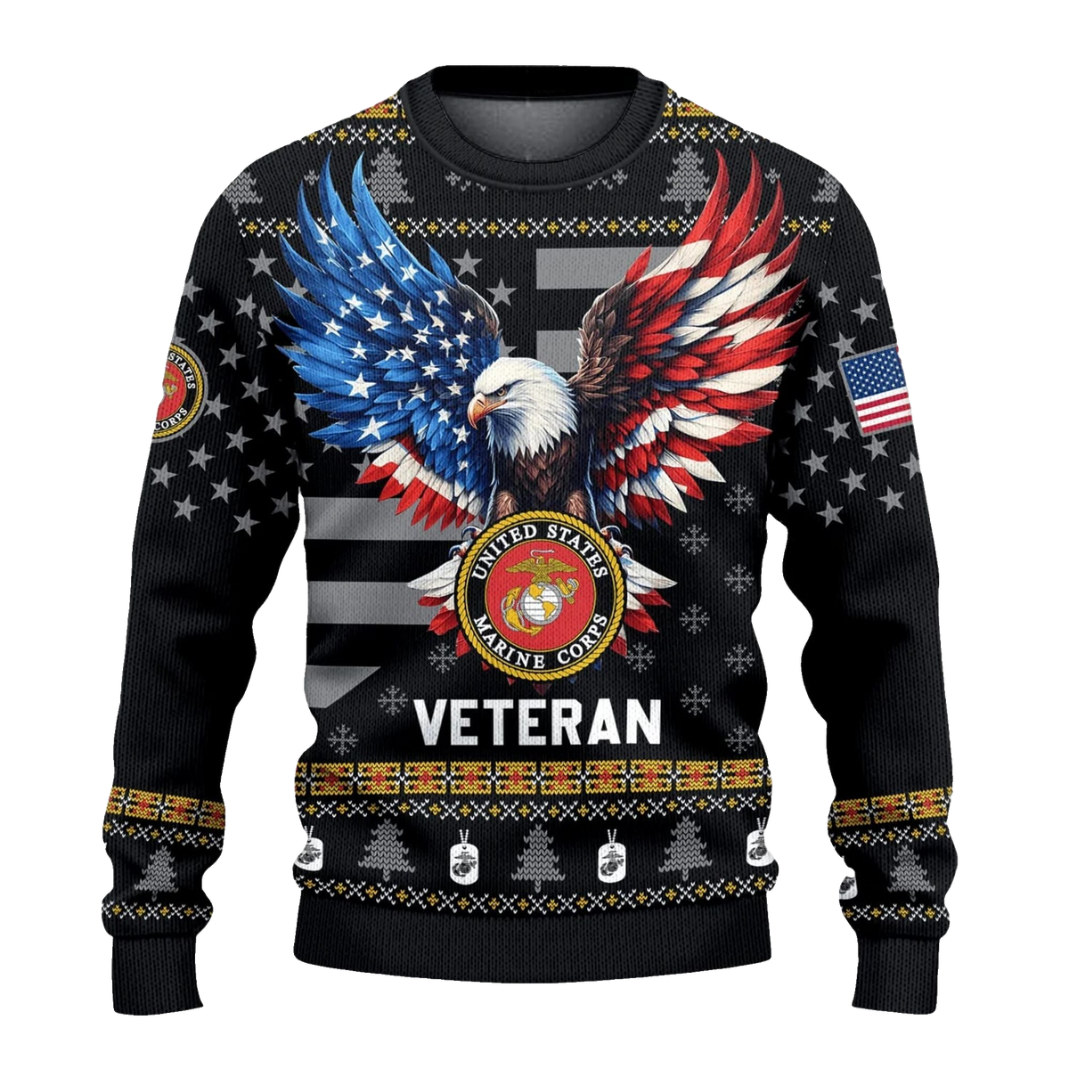 USMC Veteran Ugly Sweater 2026 Christmas - Moonbestprint