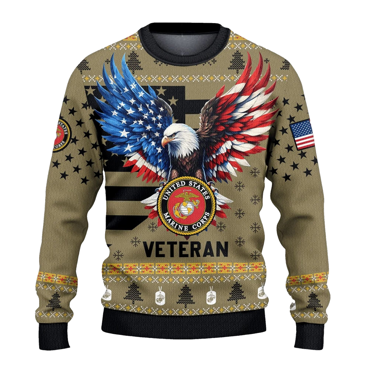 USMC Veteran Ugly Sweater 2026 Christmas - Moonbestprint