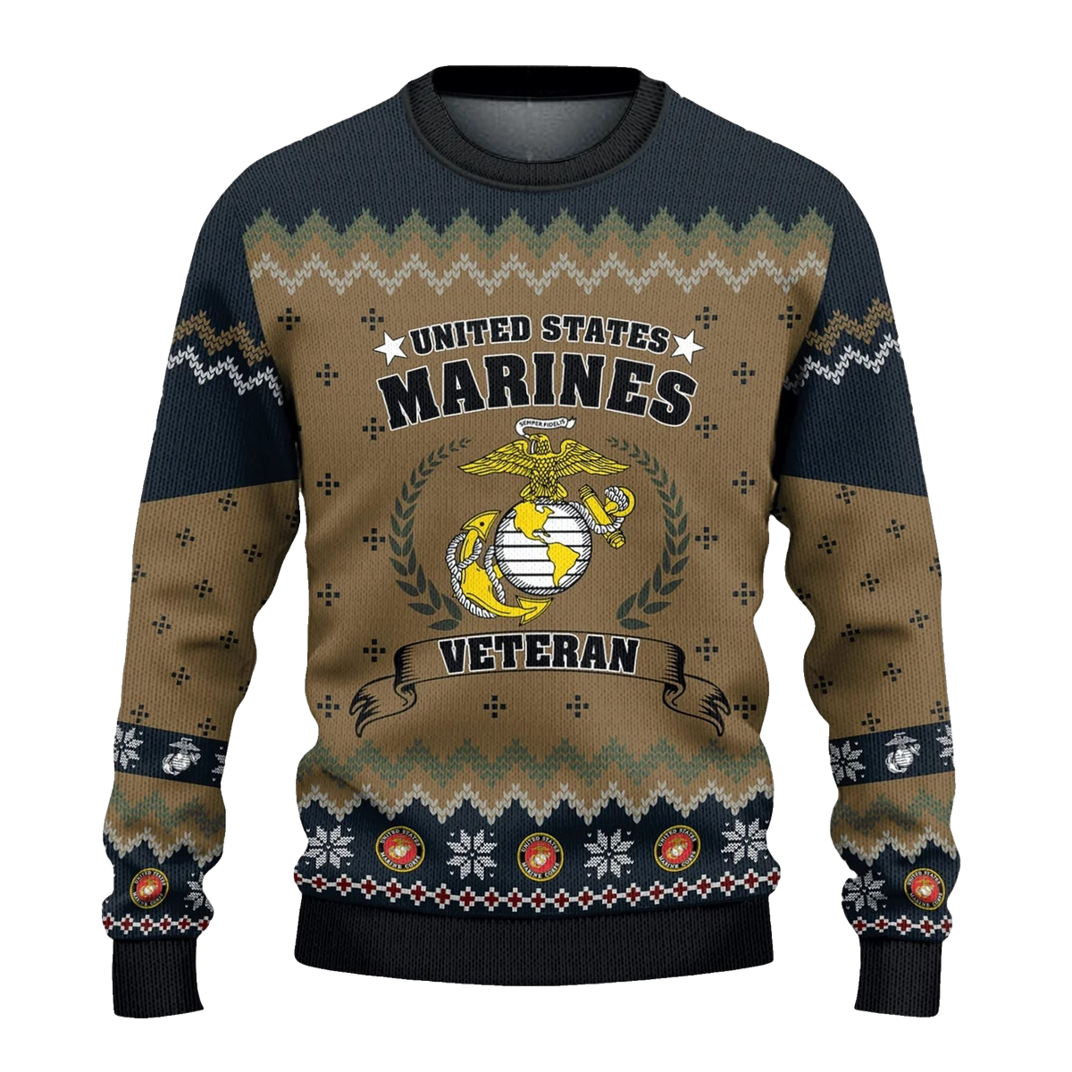 US Marine Veteran Ugly Sweater 2026 Christmas - Moonbestprint