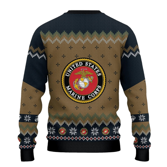 US Marine Veteran Ugly Sweater 2026 Christmas - Moonbestprint