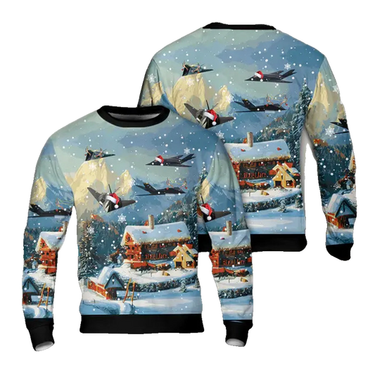 Us Air Force Lockheed F 117 Nighthawk Ugly Christmas Sweater – Moonbestprint