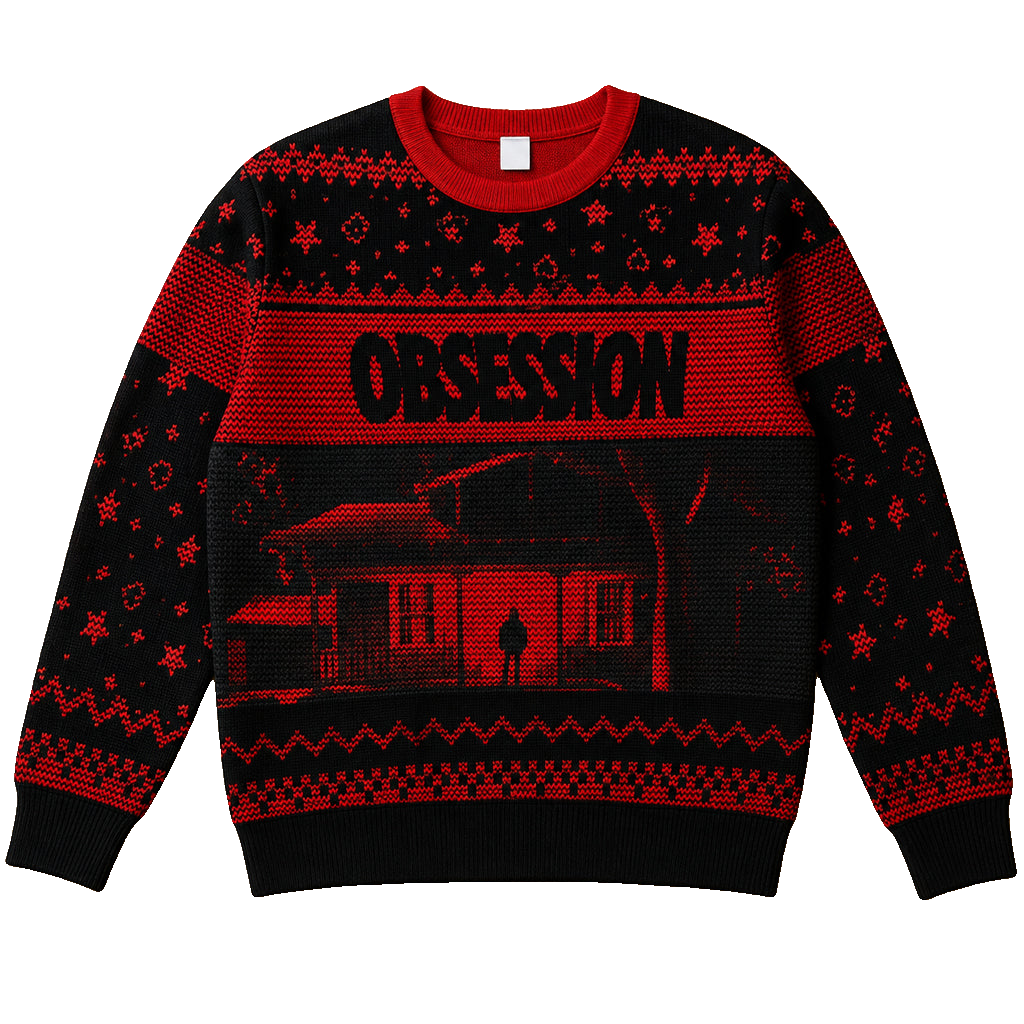 Unisex Obsession 2026 The Horror House Ugly Christmas Sweater for Horror Fans – Moonbestprint