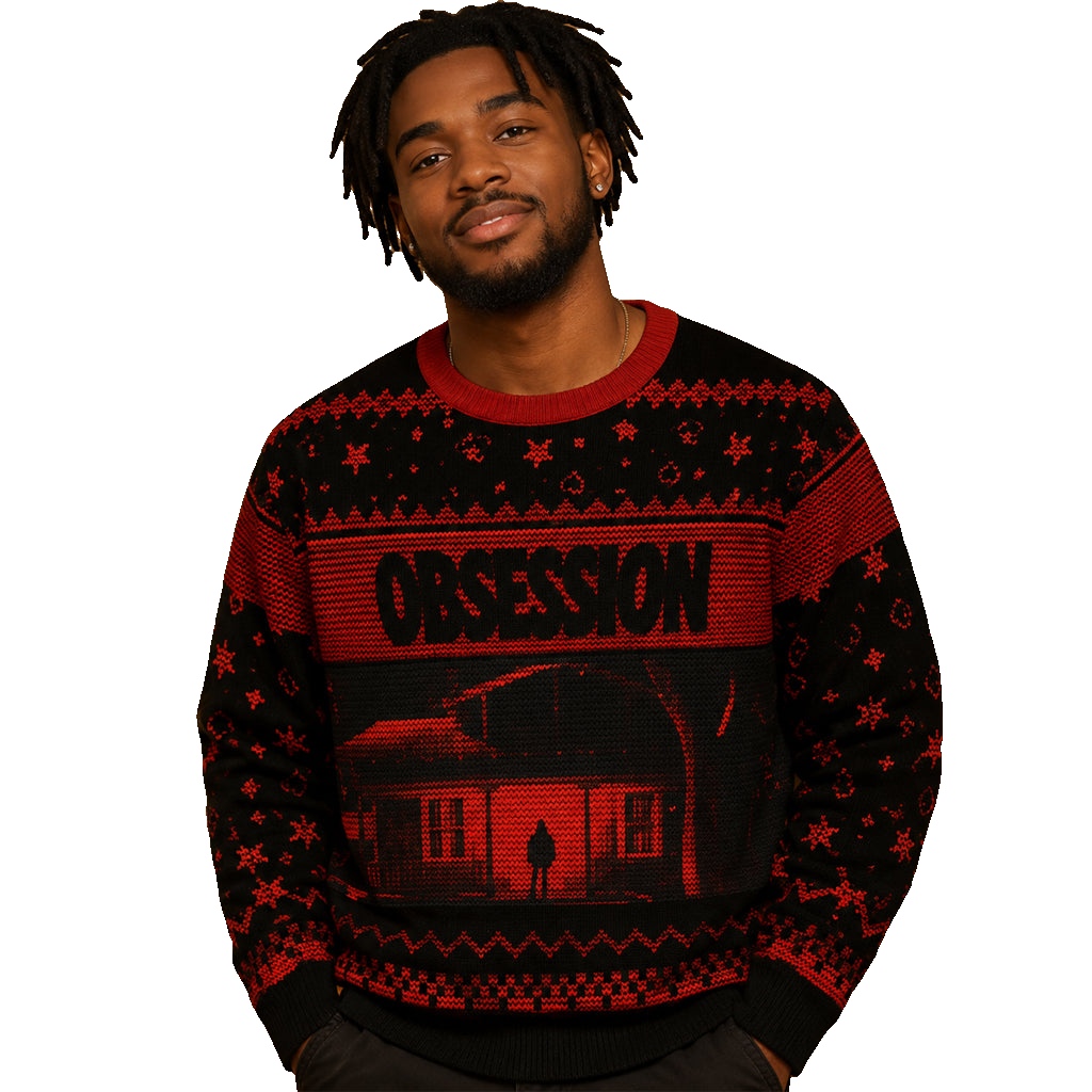 Unisex Obsession 2026 The Horror House Ugly Christmas Sweater for Horror Fans – Moonbestprint