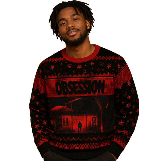 Unisex Obsession 2026 The Horror House Ugly Christmas Sweater for Horror Fans – Moonbestprint