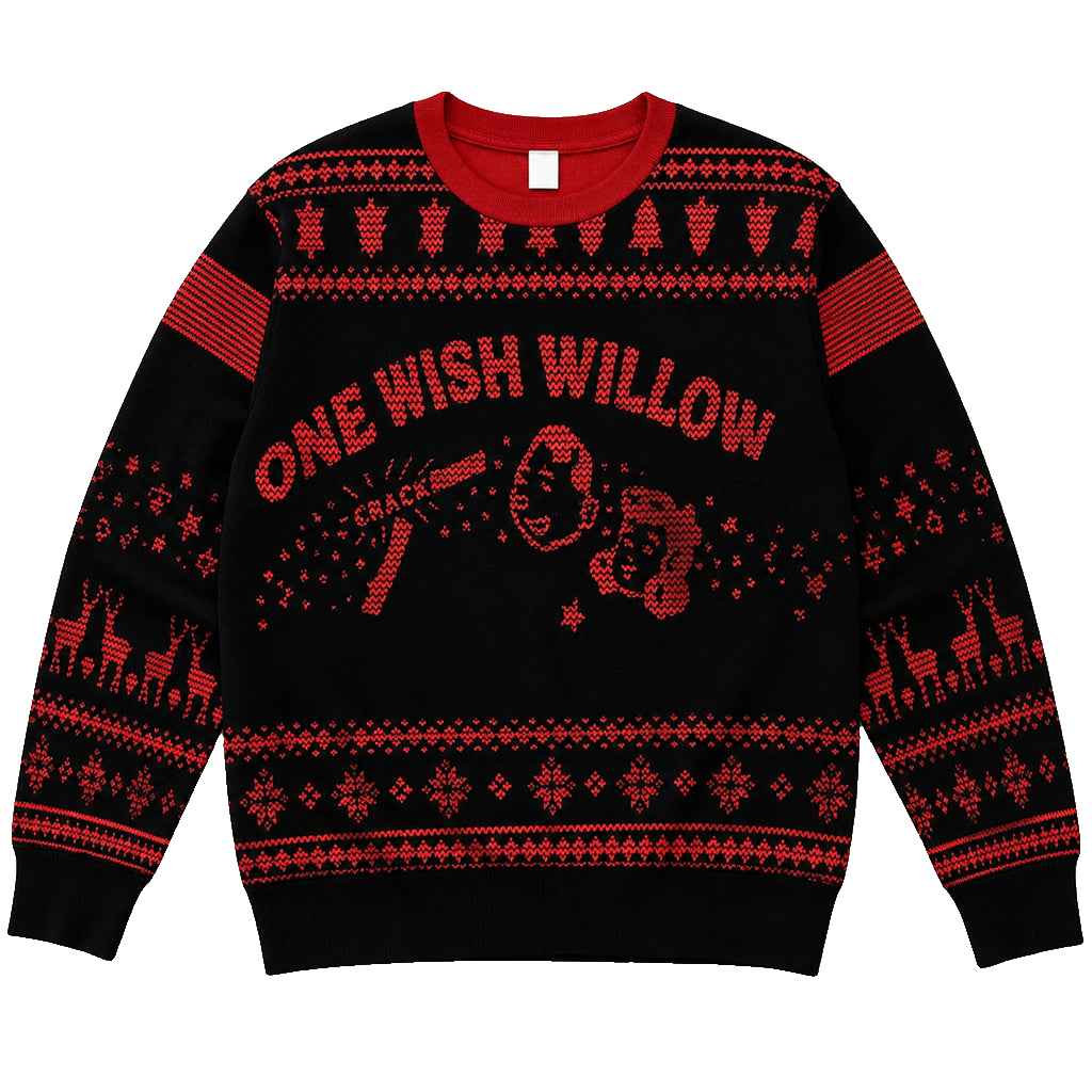 Unisex Obsession 2026 One Wish Willow Ugly Christmas Sweater for Horror Fans – Moonbestprint