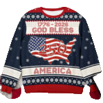 Unisex 1776-2026 God Bless America 250th Ugly Christmas Sweater for Patriotic Fans – Moonbestprint