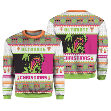 Ultimate Warrior Pro Wrestling Christmas Ugly Christmas Sweater – Moonbestprint