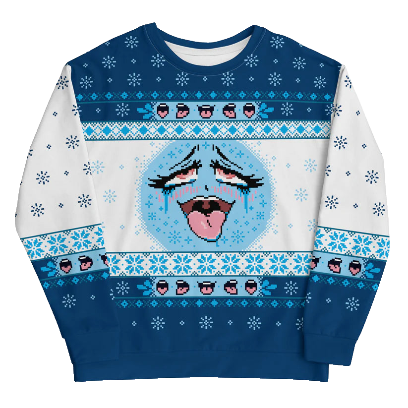 Ugly Ahegao Christmas Sweater 2025 – Moonbestprint