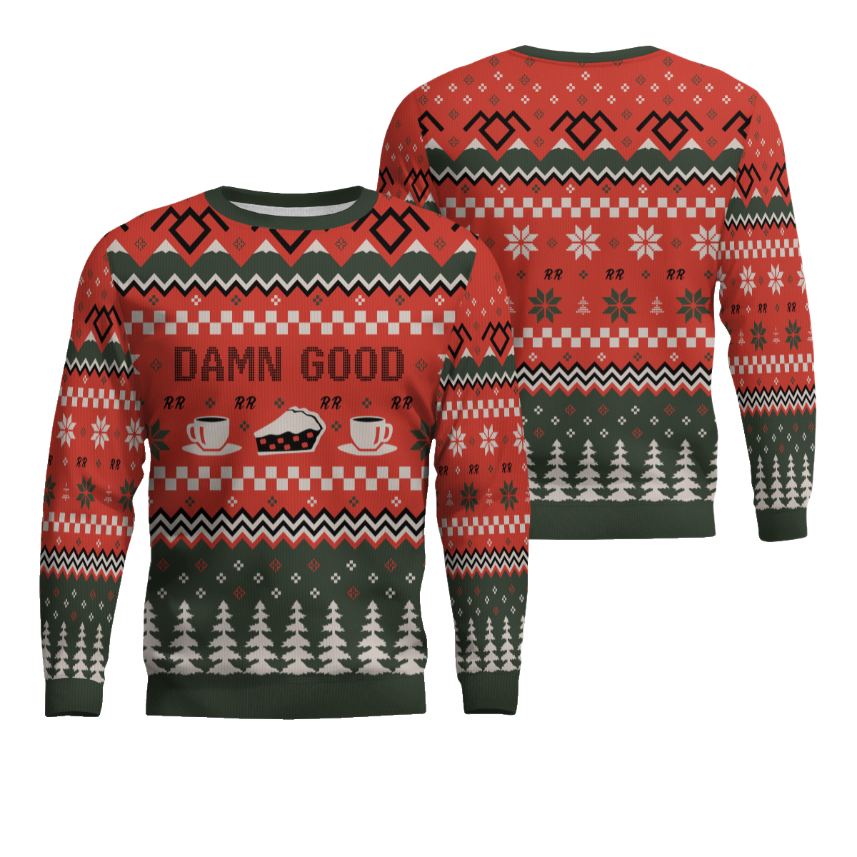 Twin Peaks Damn Good Holiday Ugly Christmas Sweater 2025 – Moonbestprint