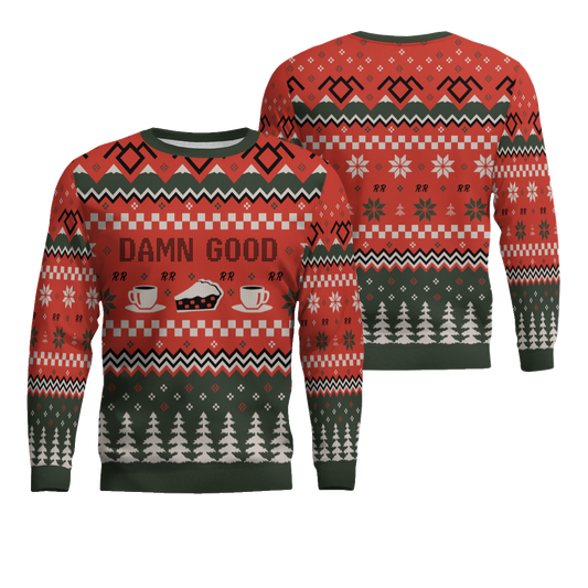 Twin Peaks Damn Good Holiday Ugly Christmas Sweater 2025 – Moonbestprint