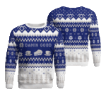 Twin Peaks Damn Good Holiday Ugly Christmas Sweater 2025 Blue – Moonbestprint