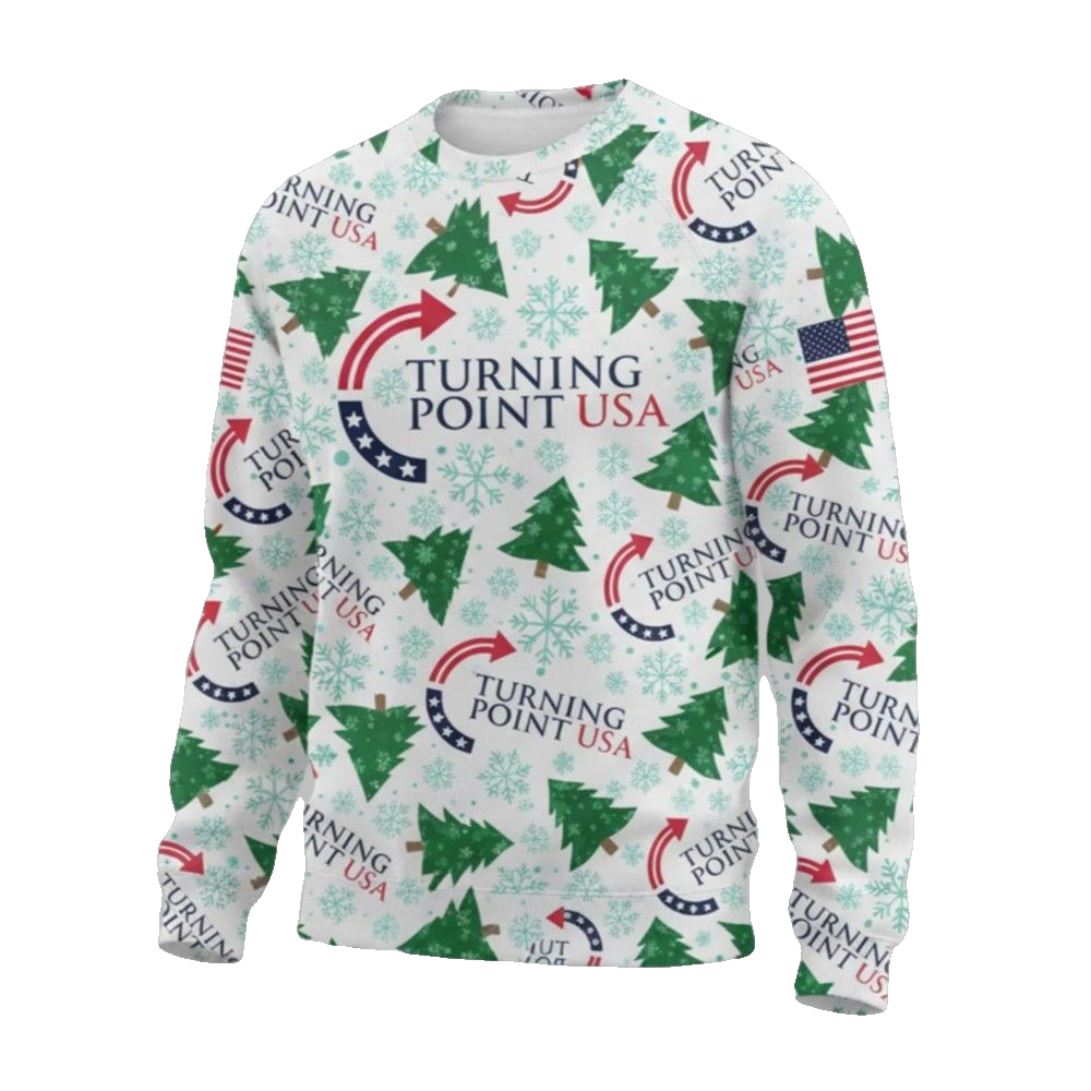 Turning Point USA Charlie Kirk Ugly Christmas Sweater - Moonbestprint