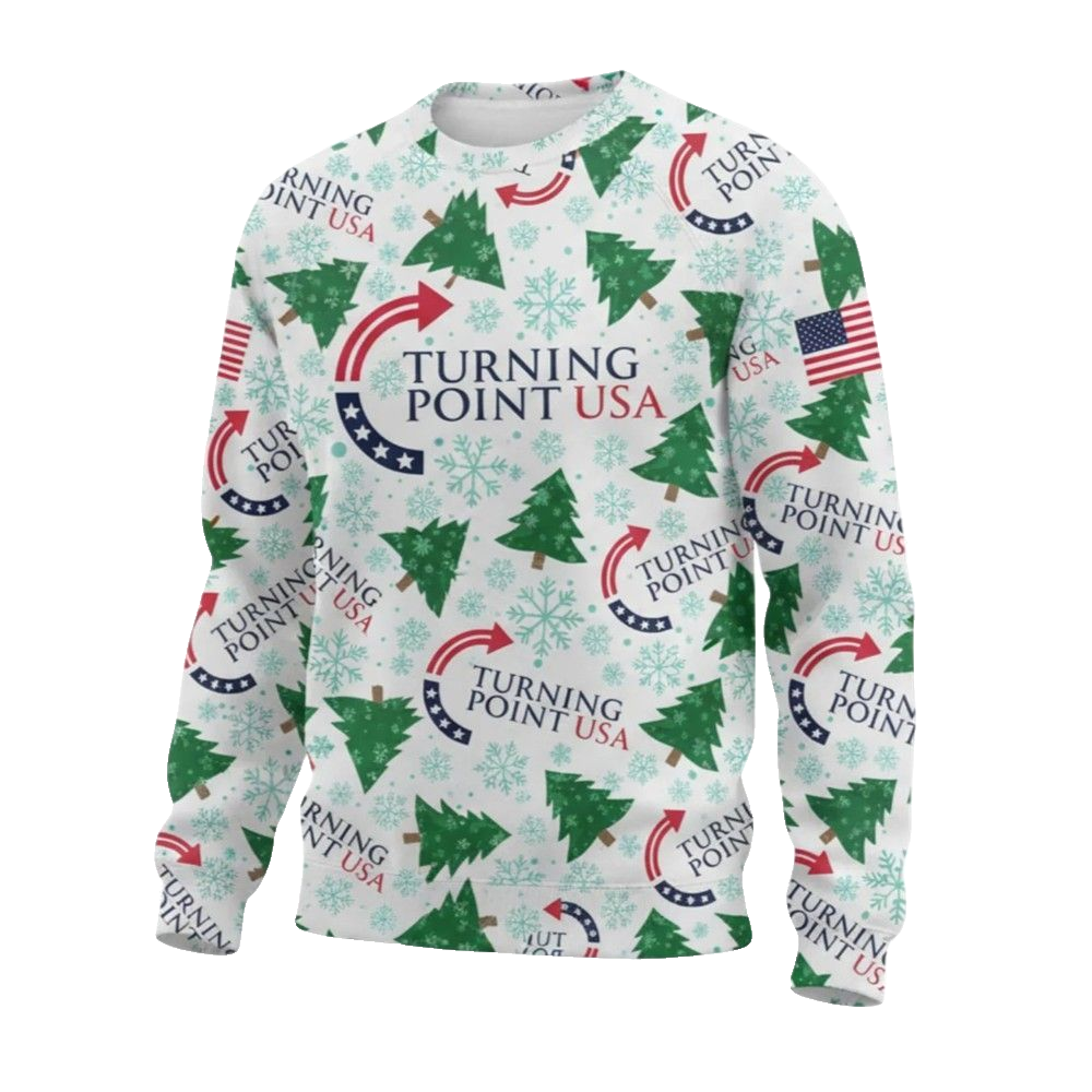 Turning Point USA Charlie Kirk Ugly Christmas Sweater - Moonbestprint