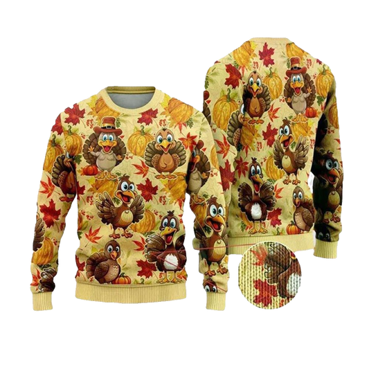 Turkey Maple Ugly Christmas Sweater - Moonbestprint
