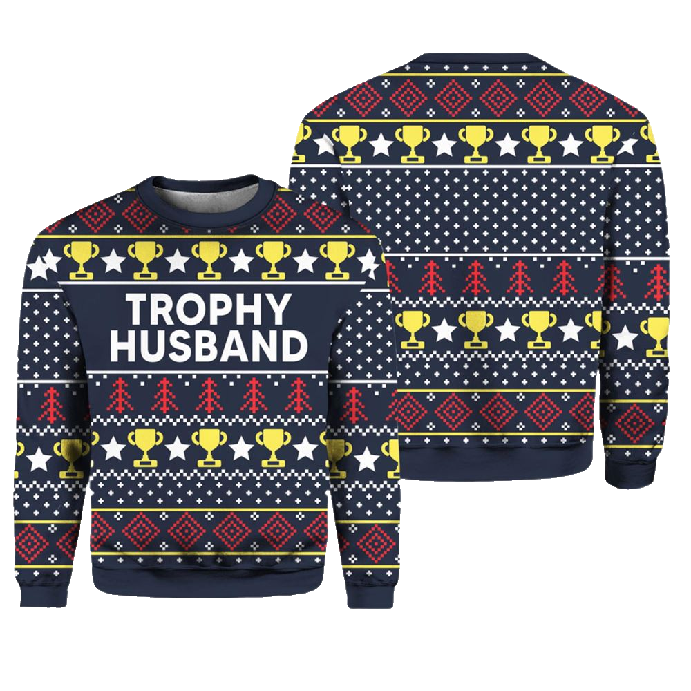 Trophy Husband Ugly Christmas Sweater - Moonbestprint
