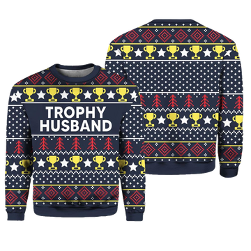 Trophy Husband Ugly Christmas Sweater - Moonbestprint