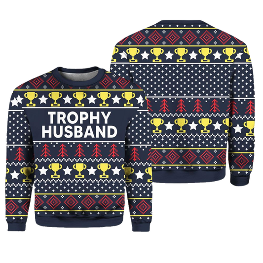 Trophy Husband Ugly Christmas Sweater - Moonbestprint