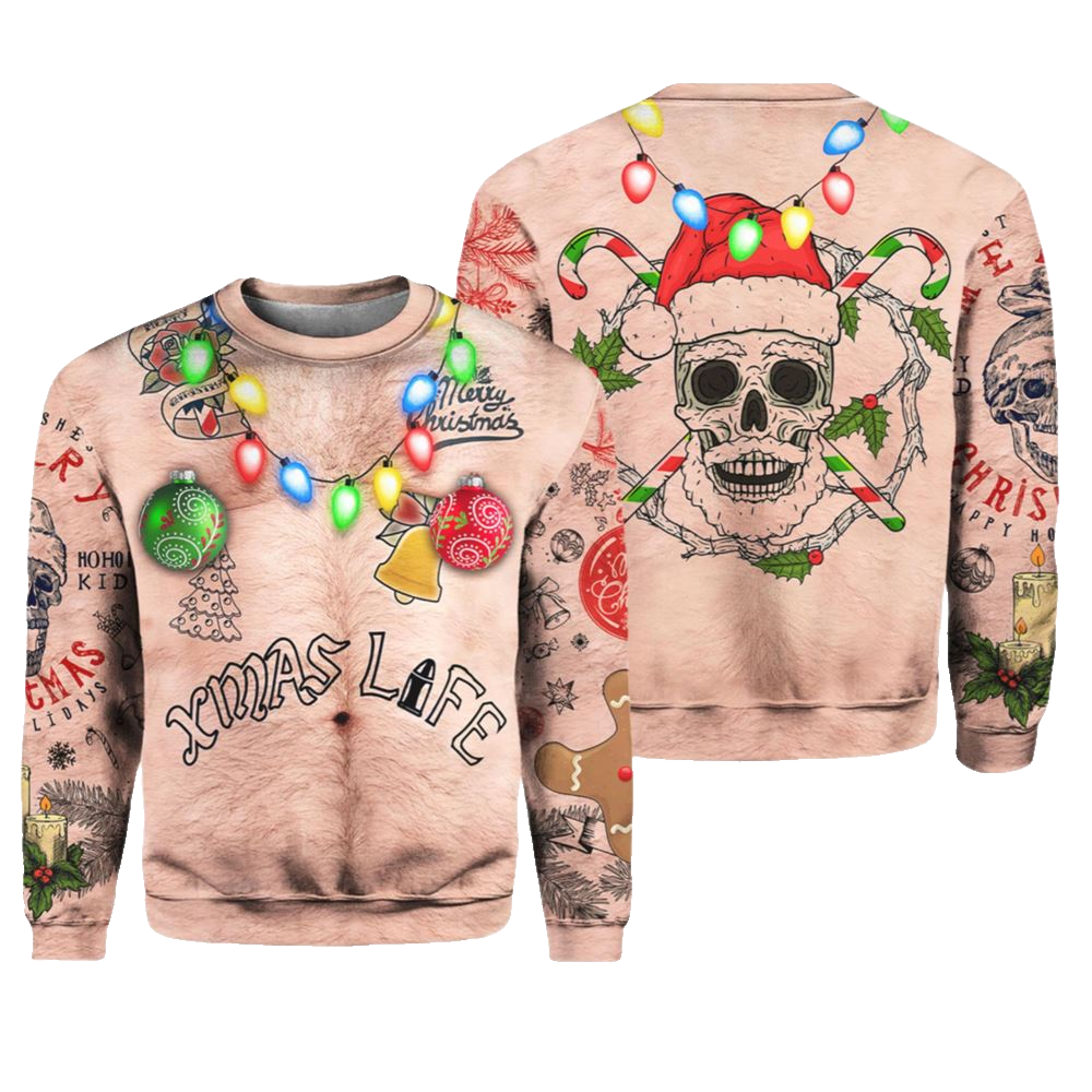 Topless Xmas Life Ugly Christmas Sweater - Moonbestprint