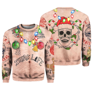 Topless Xmas Life Ugly Christmas Sweater - Moonbestprint