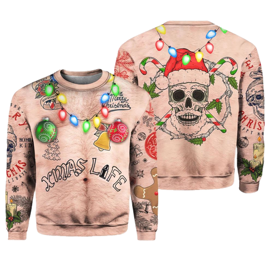 Topless Xmas Life Ugly Christmas Sweater - Moonbestprint