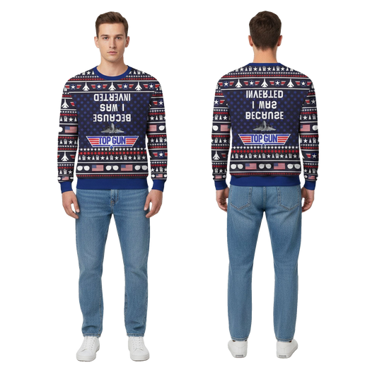 Top Gun Because I Was Inverted Ugly Sweater 2026 Christmas - Moonbestprint