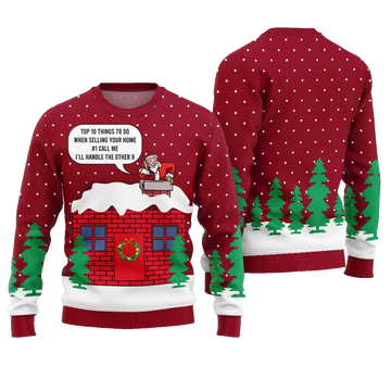 Top 10 Things To Do When Selling Your Home Ugly Christmas Sweater - Moonbestprint