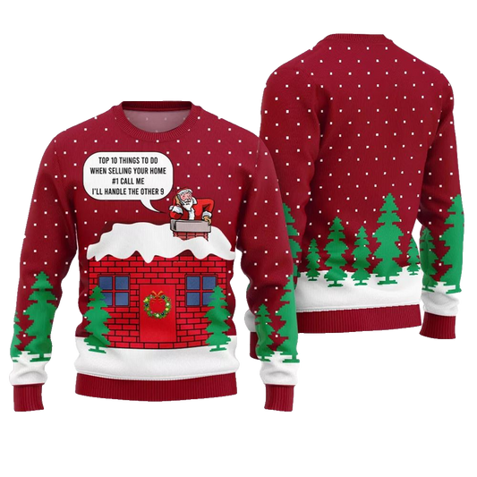 Top 10 Things To Do When Selling Your Home Ugly Christmas Sweater - Moonbestprint