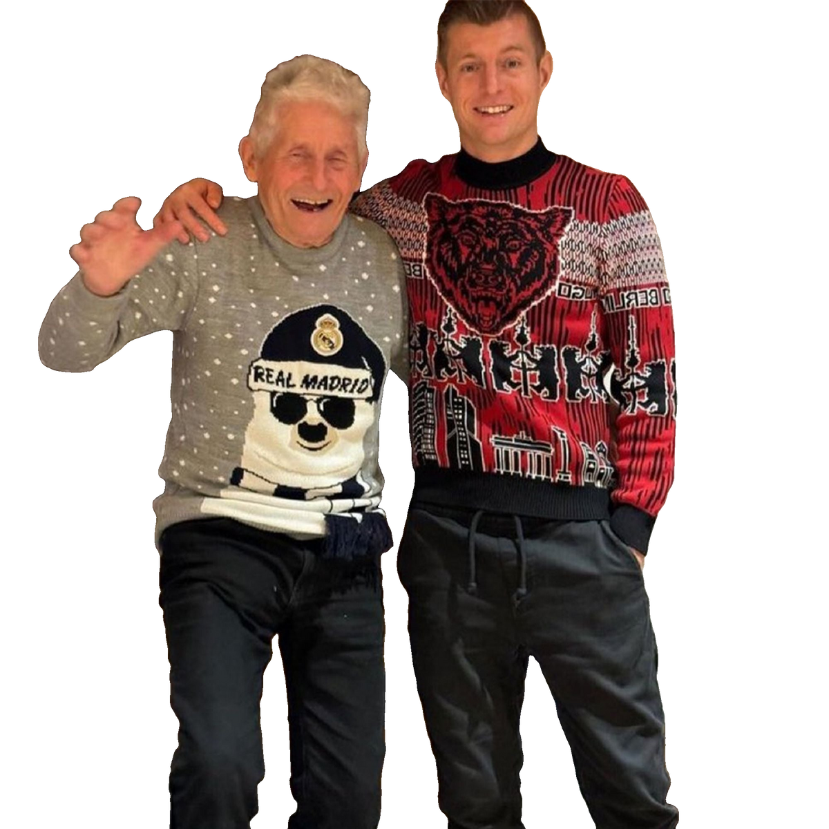 Toni Kroos Grandfather Polar Bear Real Madrid Christmas Ugly Sweater - Moonbestprint