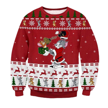 Tom & Jerry Christmas Ugly Sweater - Moonbestprint
