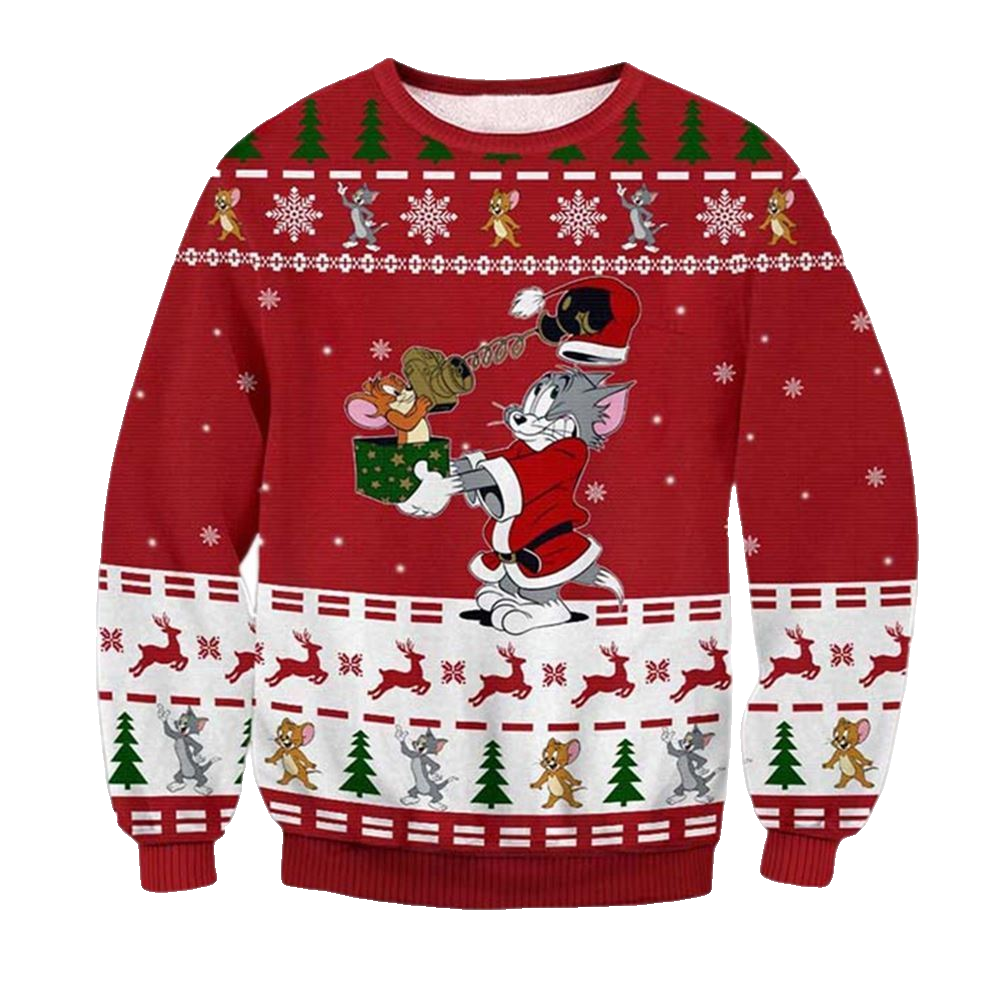 Tom & Jerry Christmas Ugly Sweater - Moonbestprint