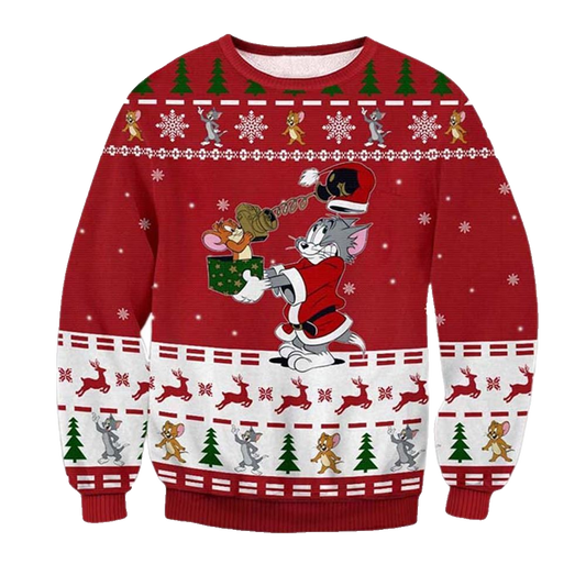 Tom & Jerry Christmas Ugly Sweater - Moonbestprint