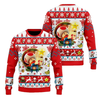 Toad Super Mario Ugly Christmas Sweater 2025 – Moonbestprint