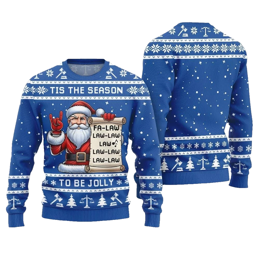 Tis The Season Be Jolly Fa Law Law Ugly Sweater Christmas 2026 - Moonbestprint
