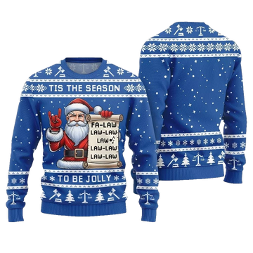 Tis The Season Be Jolly Fa Law Law Ugly Sweater Christmas 2026 - Moonbestprint