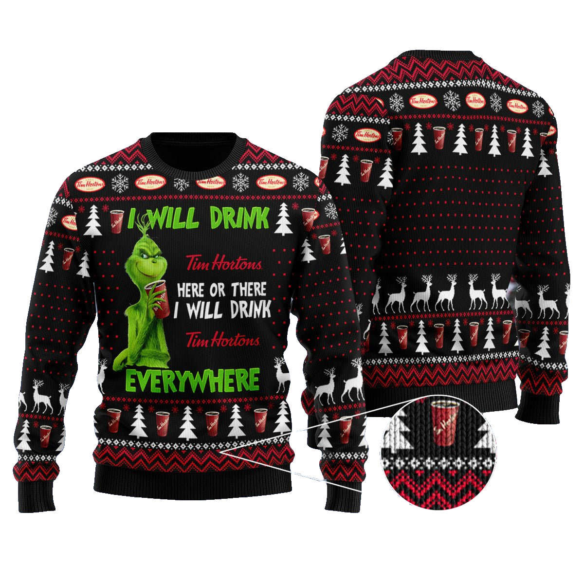 Tim Hortons Will Drink Everywhere Ugly Sweater – Moonbestprint