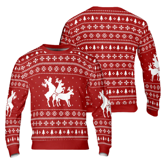 Three Naughty Deer Ugly Christmas Sweater – Moonbestprint