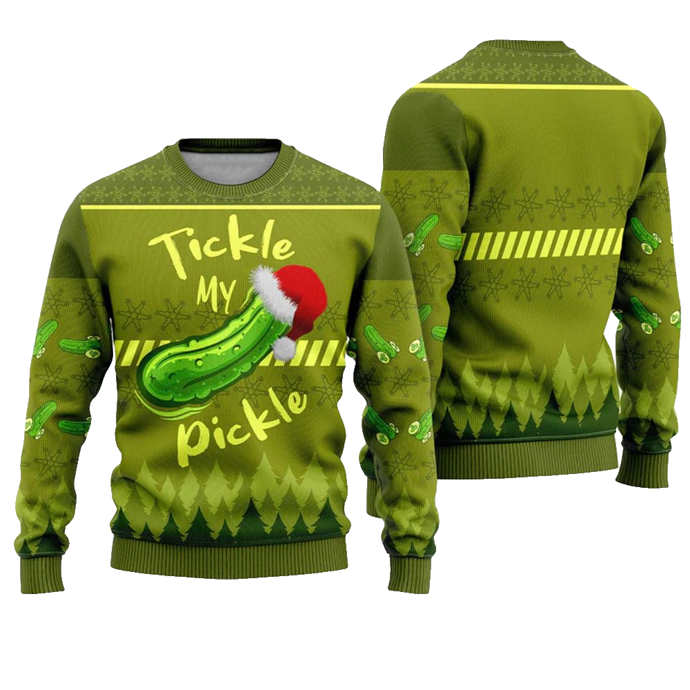 Tickle My Pickle Ugly Christmas Sweater - Moonbestprint