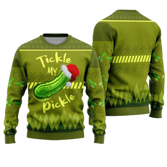 Tickle My Pickle Ugly Christmas Sweater - Moonbestprint