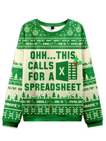 This Calls For A Spreadsheet Excel Christmas Ugly Sweater – Moonbestprint