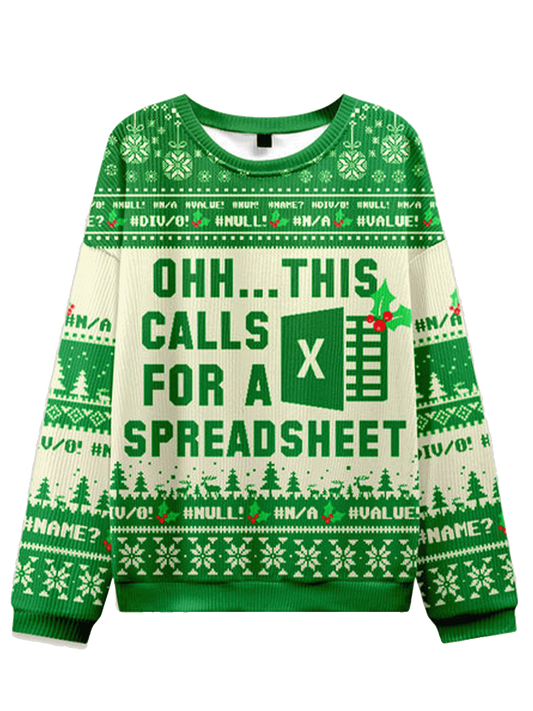This Calls For A Spreadsheet Excel Christmas Ugly Sweater – Moonbestprint