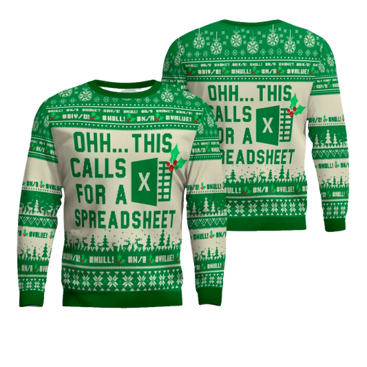 This Calls For A Spreadsheet Excel Christmas Ugly Sweater – Moonbestprint