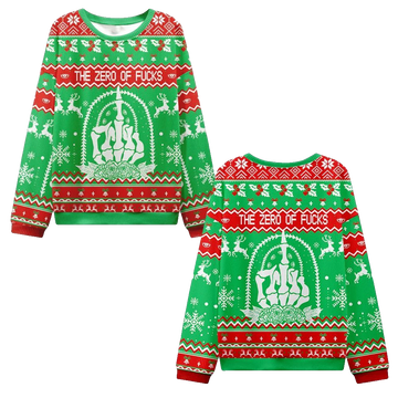 The Zero Of Fucks Tarot Ugly Christmas Sweater - Moonbestprint