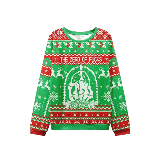 The Zero Of Fucks Tarot Ugly Christmas Sweater - Moonbestprint