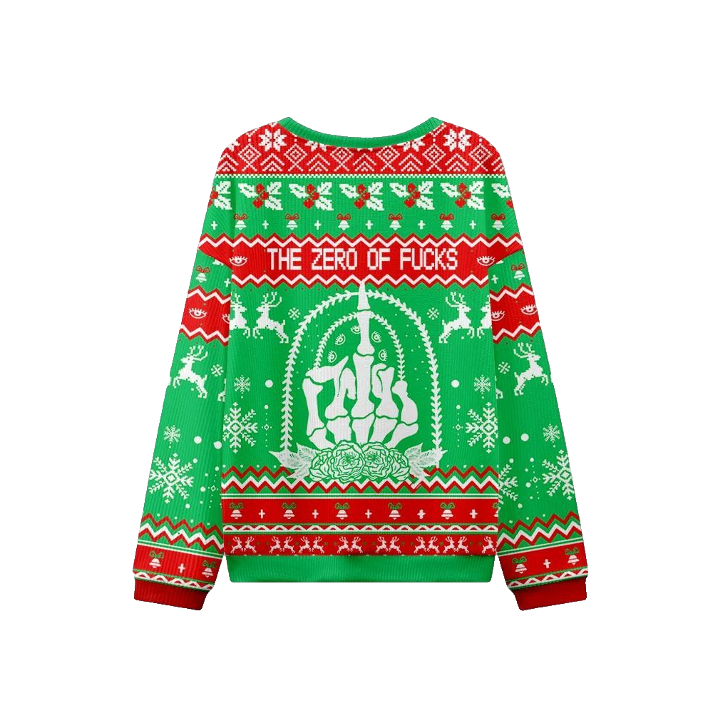 The Zero Of Fucks Tarot Ugly Christmas Sweater - Moonbestprint