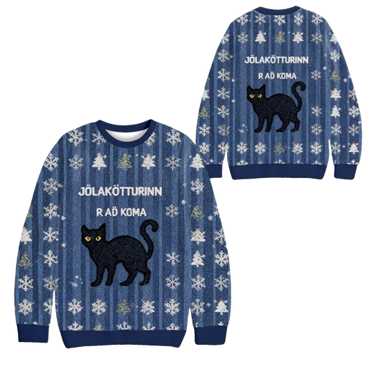 The Yule Cat is Coming Ugly Sweater 2026 Christmas - Moonbestprint