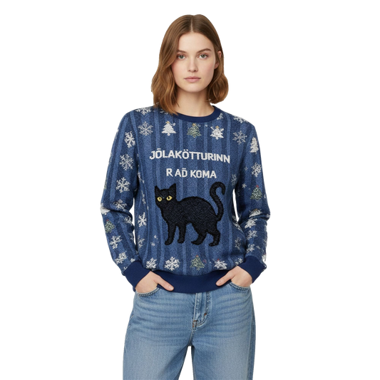 The Yule Cat is Coming Ugly Sweater 2026 Christmas - Moonbestprint