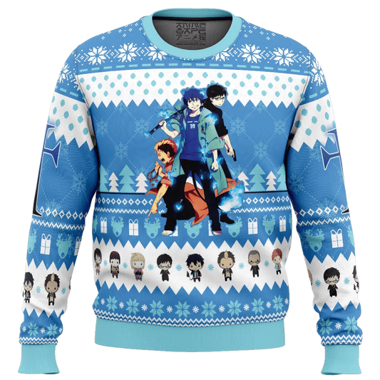 The Trio Blue Exorcist Ugly Christmas Sweater – Moonbestprint